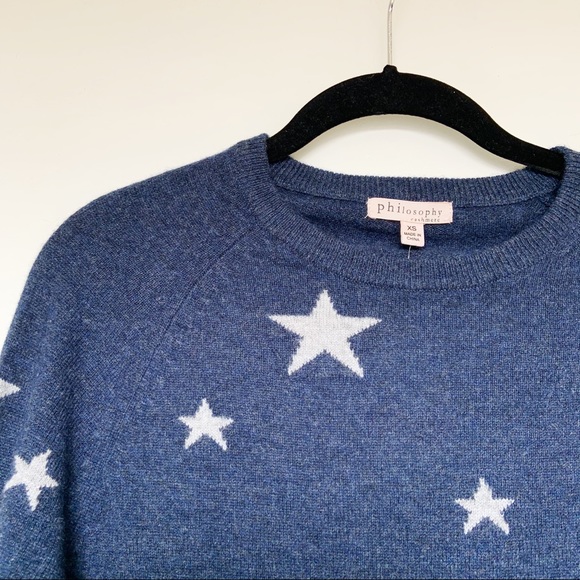 NWT Philosophy 100% Cashmere Star Sweater - Picture 3 of 9